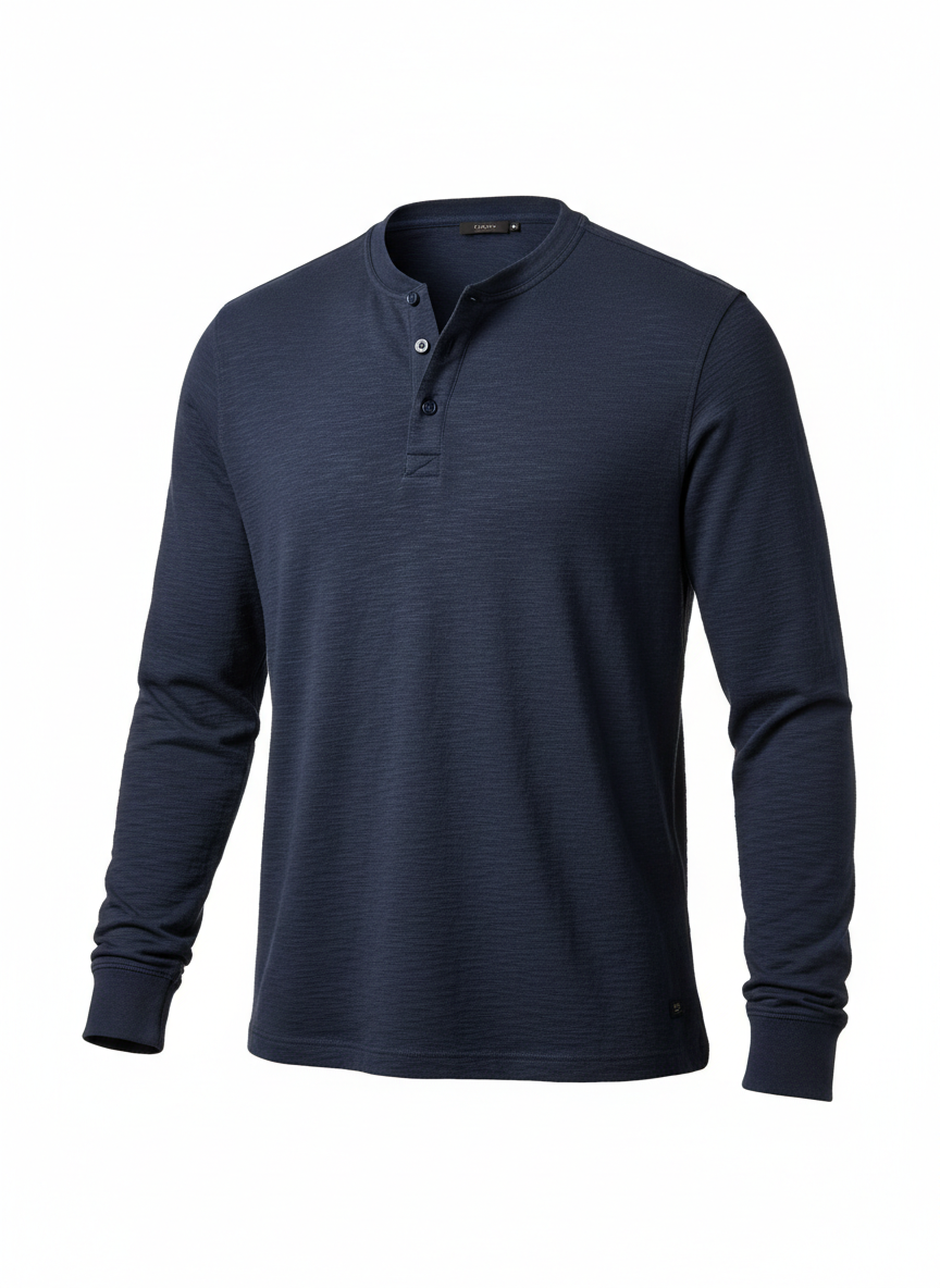 Men's Relaxed Texture Henley
