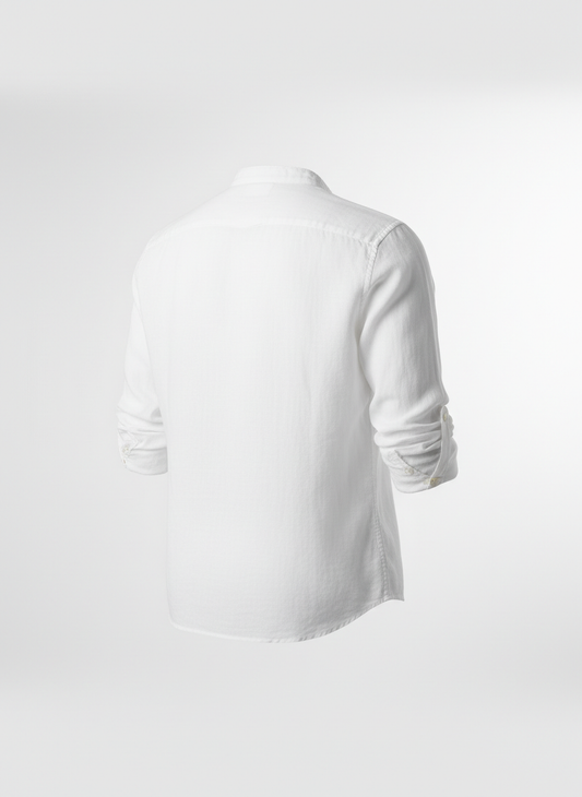 Men's Band Collar Leisure Shirt